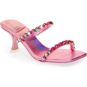 Jeffrey Campbell Mrs Big 2 Pink Inidescent Slide
